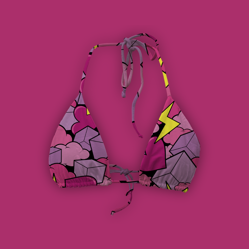 Top Triangle Rose Électrique