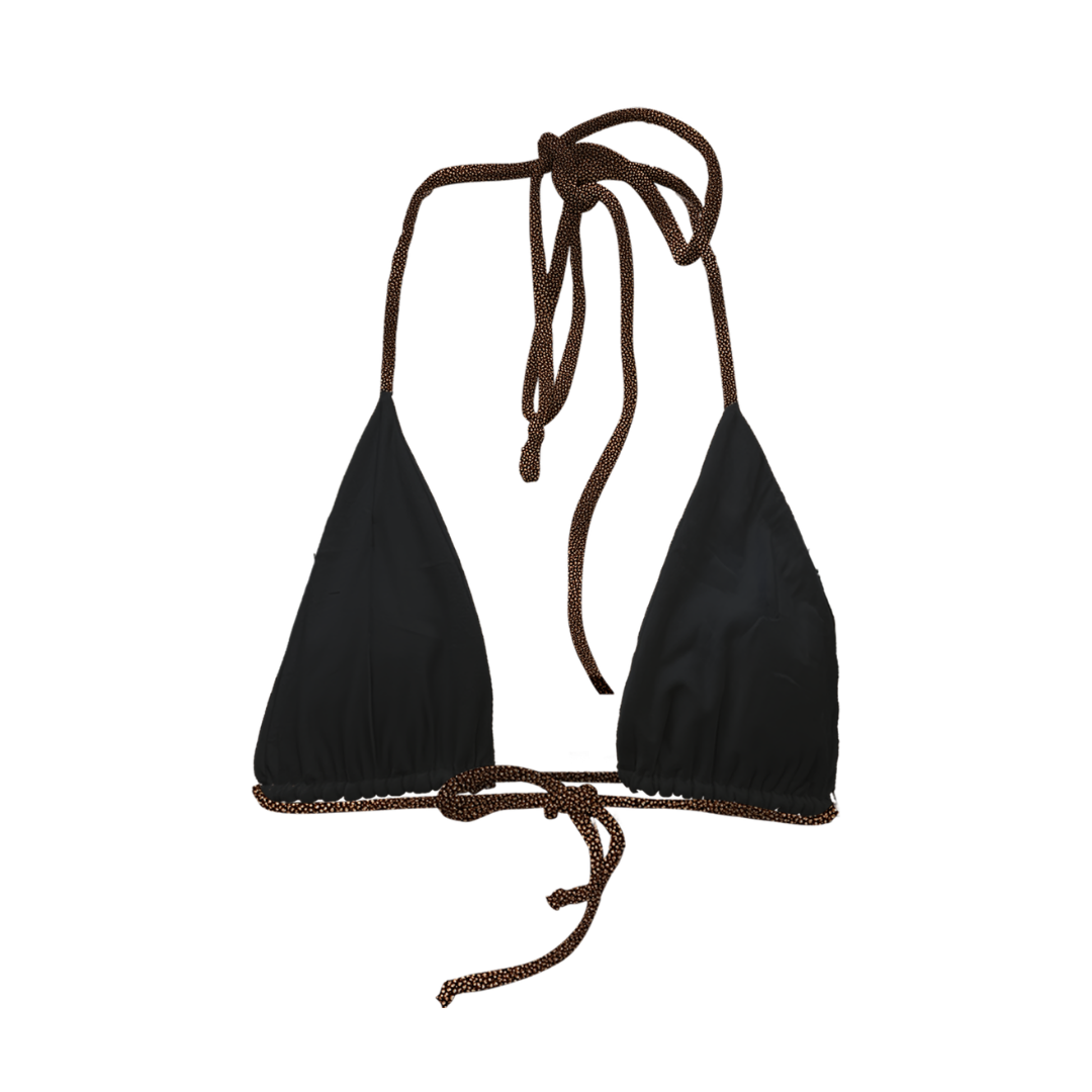 Top Triangle Bronze Pailleté / Noir